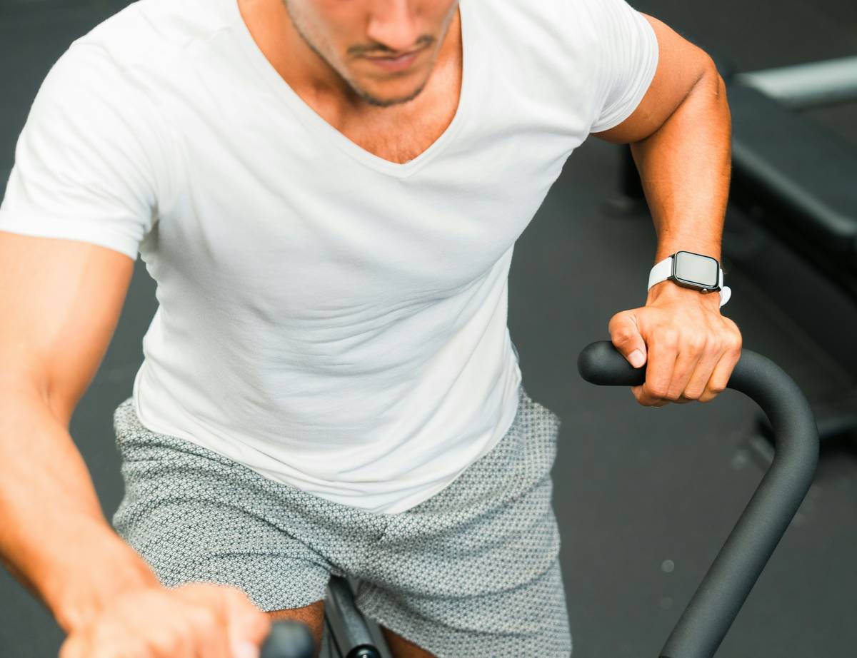 A woman carrying a lightweight backpack while hiking