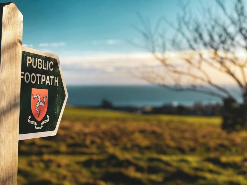 a sign on a post